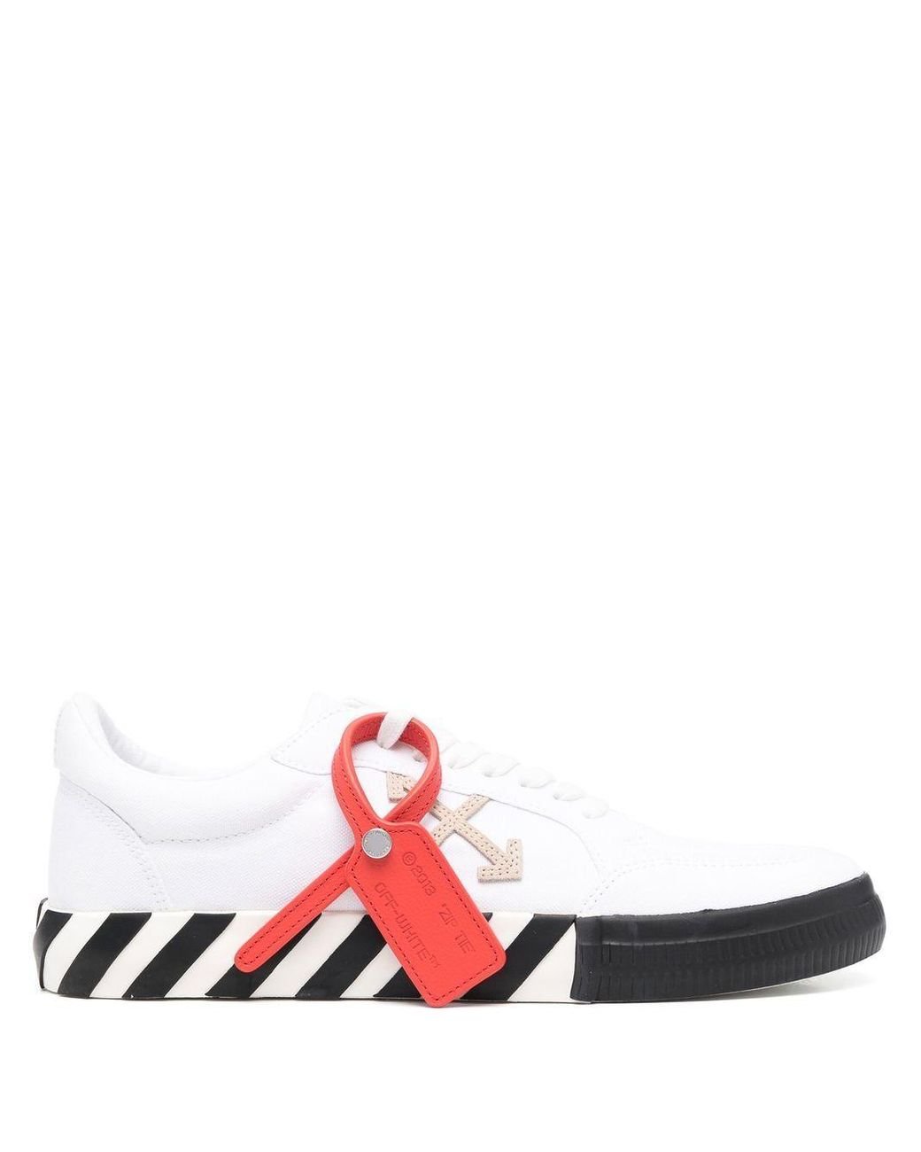 Off-White Low Vulcanized Outlined Leather Sneakers - Farfetch