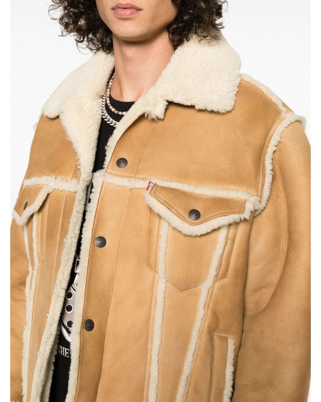 Levi's Olympia Shearling Trucker Jacket in Brown for Men