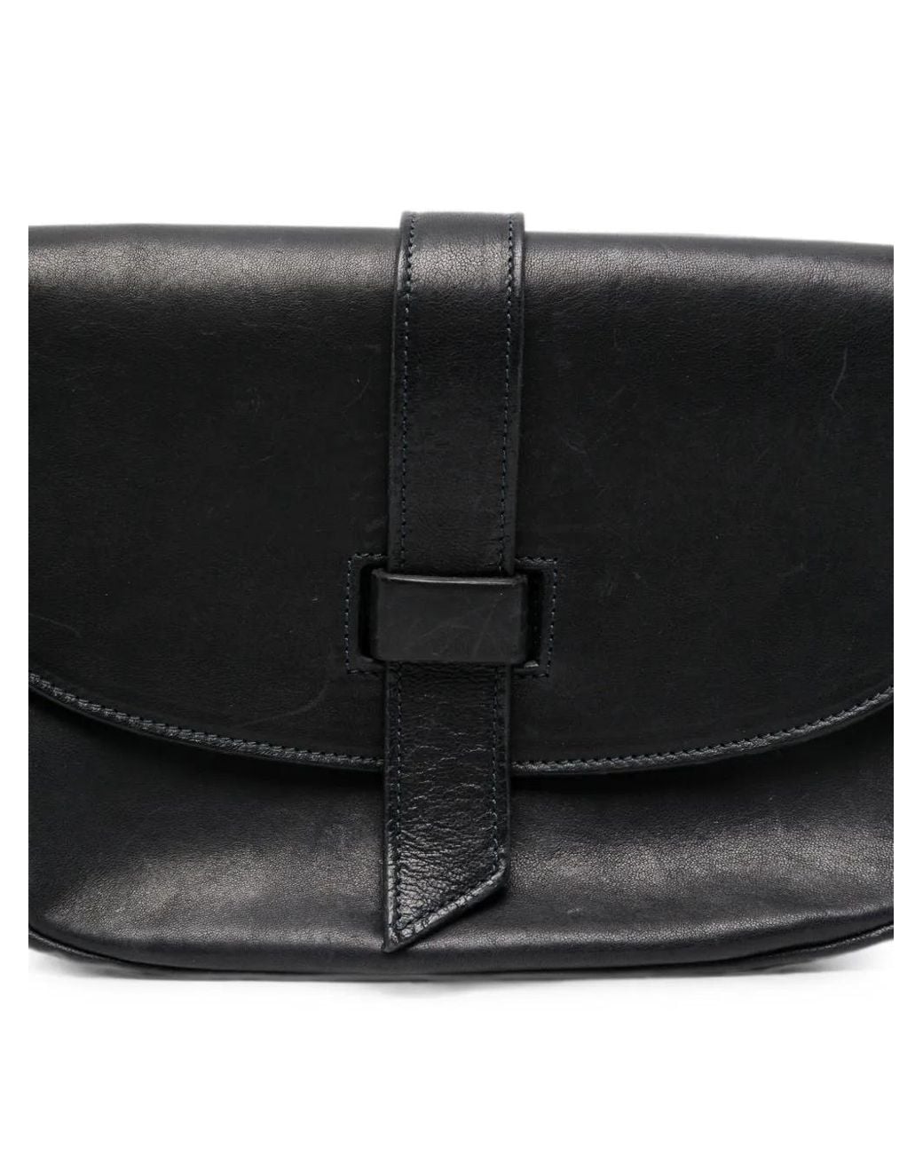 SOMMET Black Tekla Leather Cross Body Bag