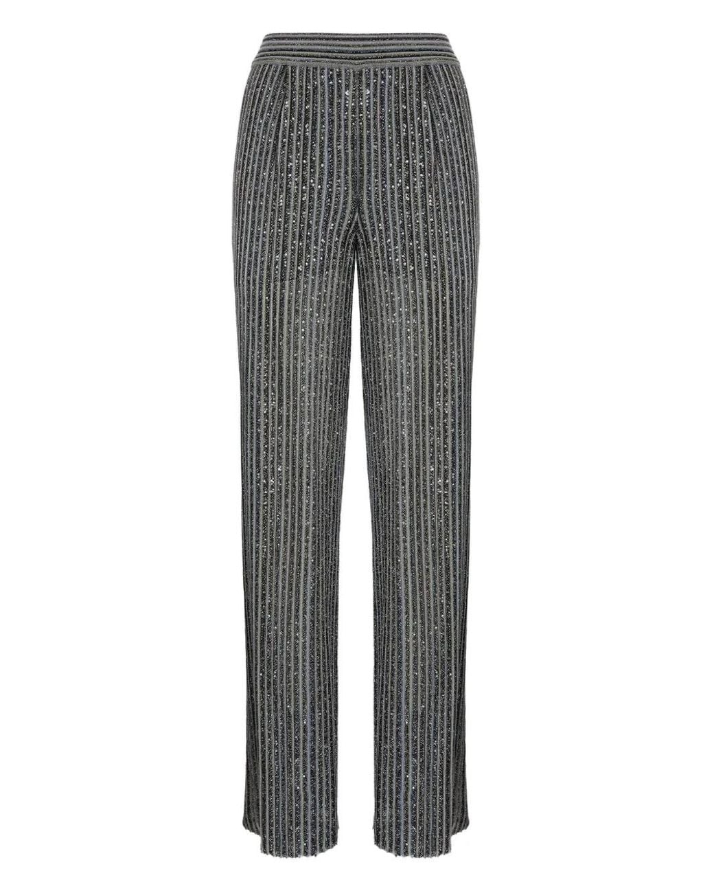Missoni Gray Strigh-Leg Trousers