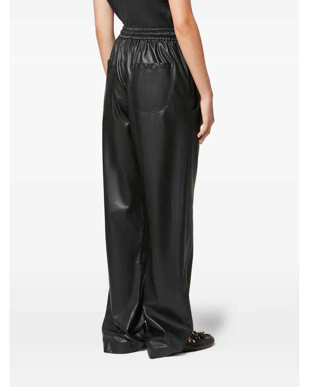 Isabel Marant Gray Nereane Faux Leather Trousers