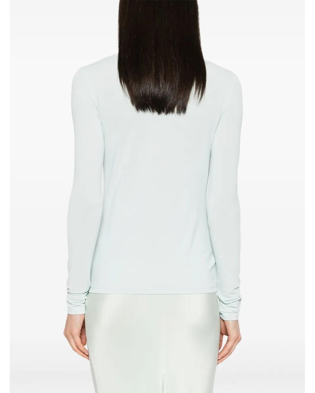 Givenchy Blue Draped Blouse