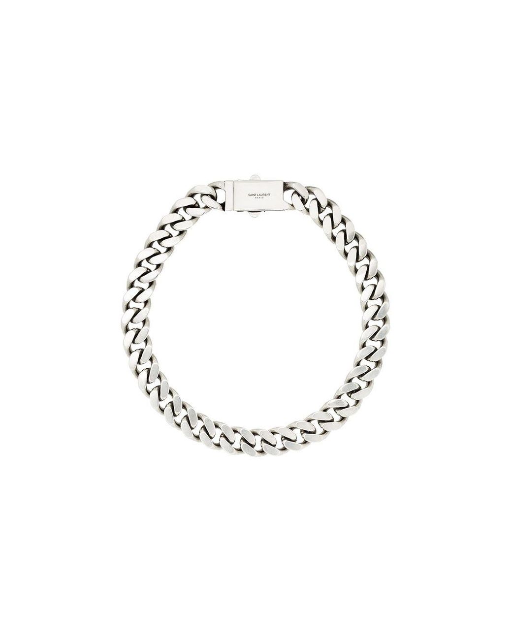 Saint Laurent Chunky Chain-link Necklace in Silver (Metallic) - Lyst