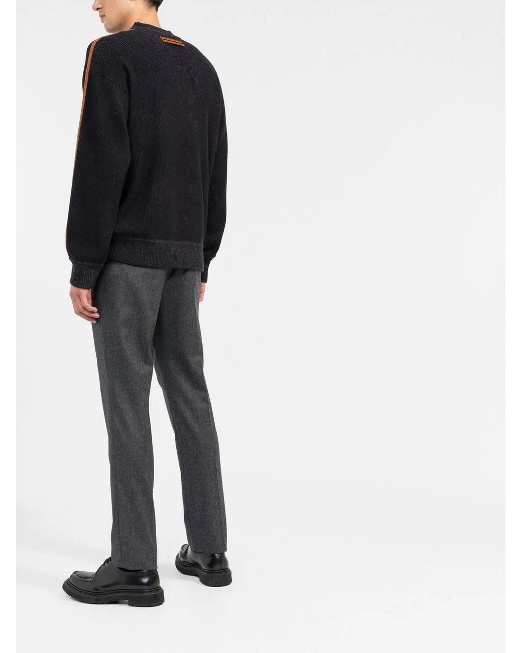 Brunello Cucinelli Gray Pleat Detail Tailored Trousers for men