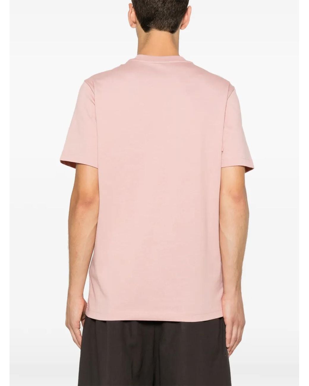 Moncler Pink T-Shirt En Coton À Imprimé Graphique for men