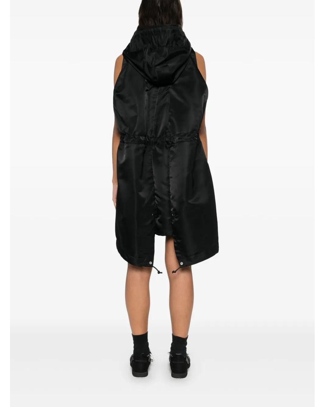 Sacai Black Hooded Dress