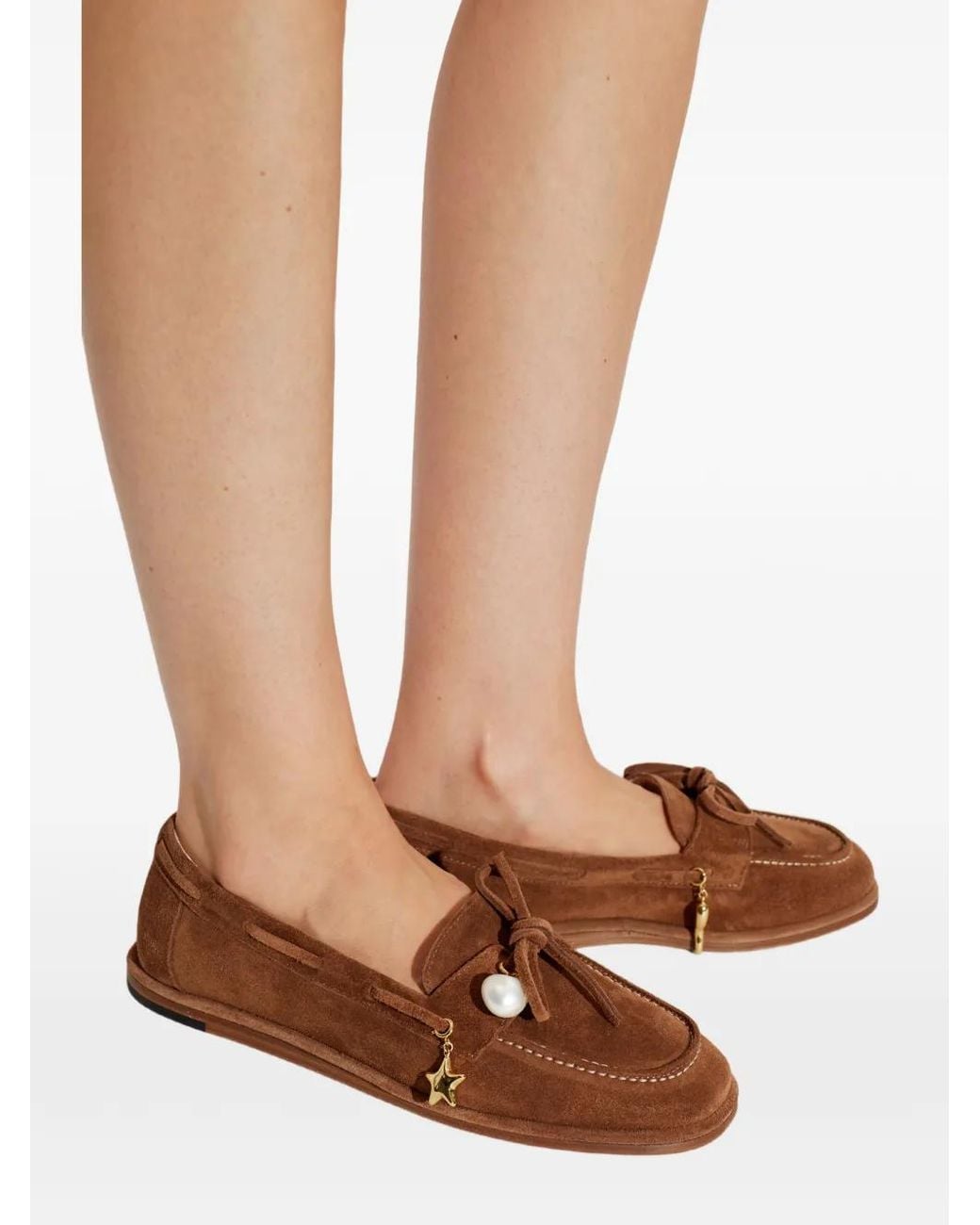Agl Attilio Giusti Leombruni Brown Charmy Charms Round-Toe Loafers
