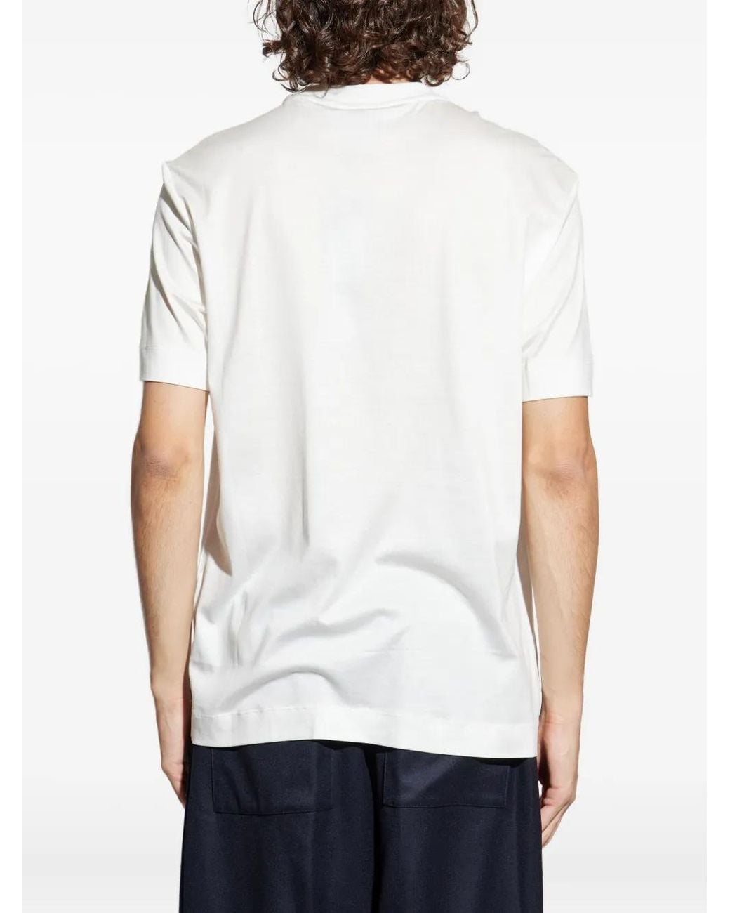 Emporio Armani White T-Shirt With Logo for men