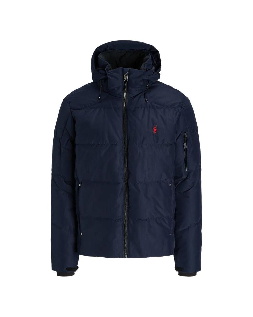 Polo Ralph Lauren Blue Veste Matelassée À Capuche for men