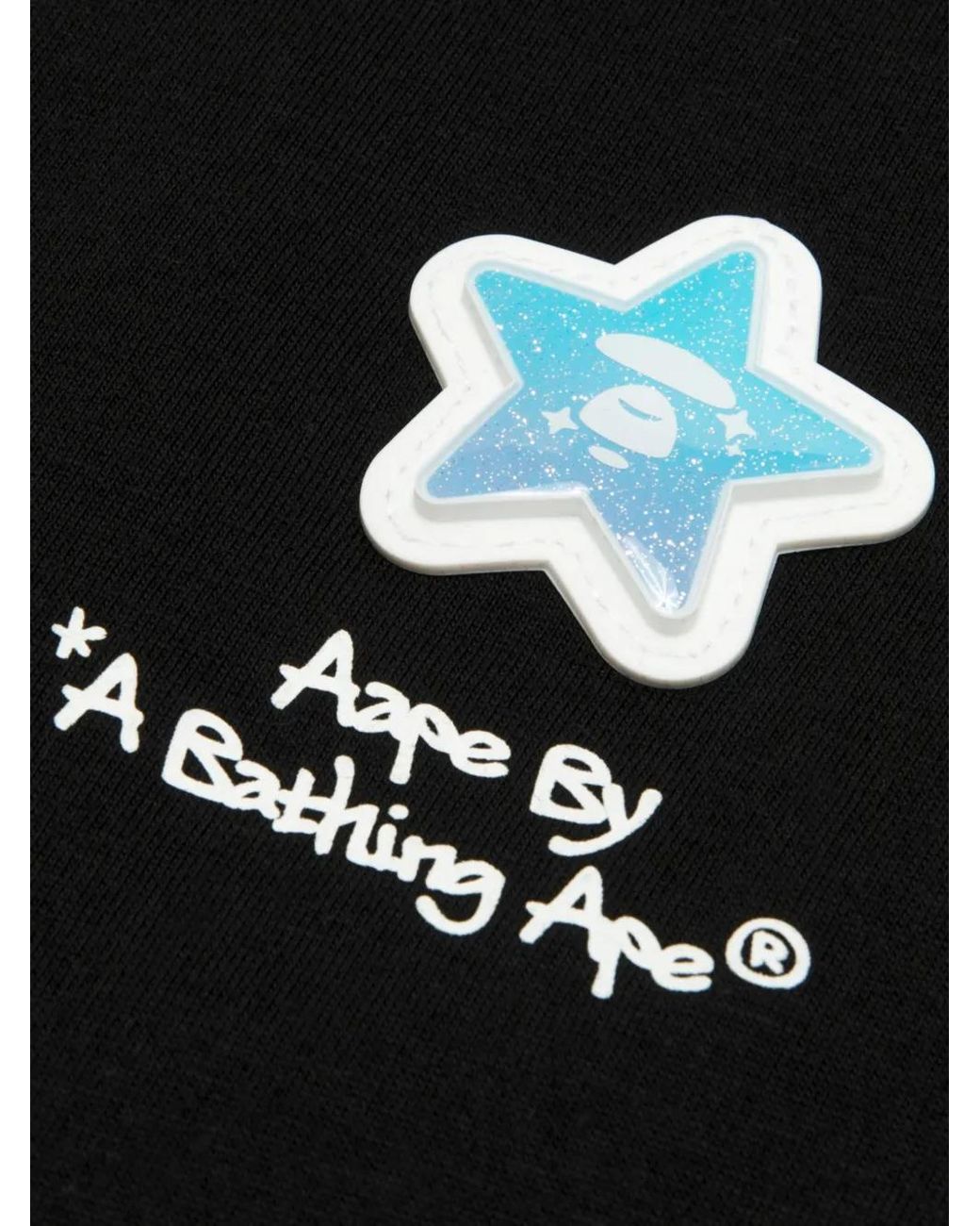 Aape By A Bathing Ape Black Moonface Graphic-Print T-Shirt
