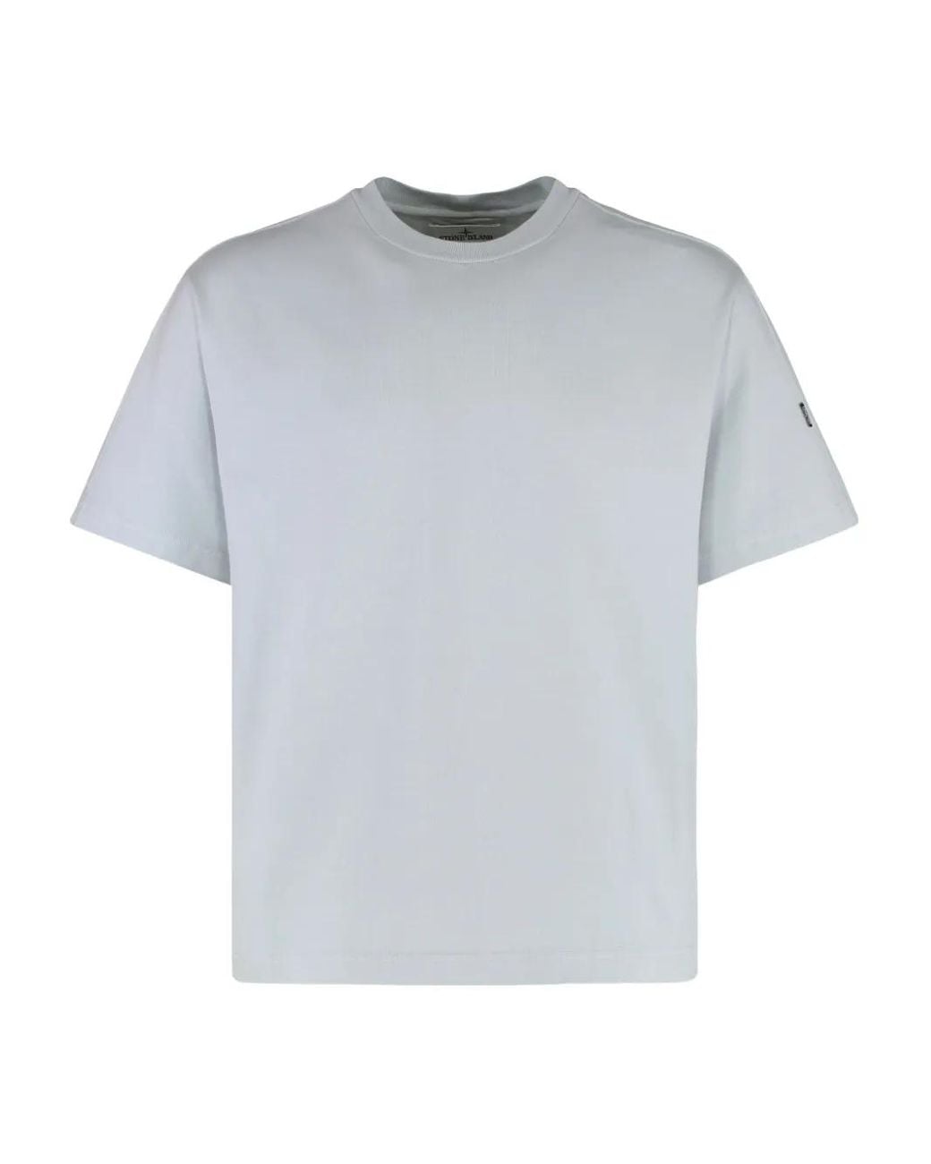 Stone Island Gray Crew Neck Tee for men