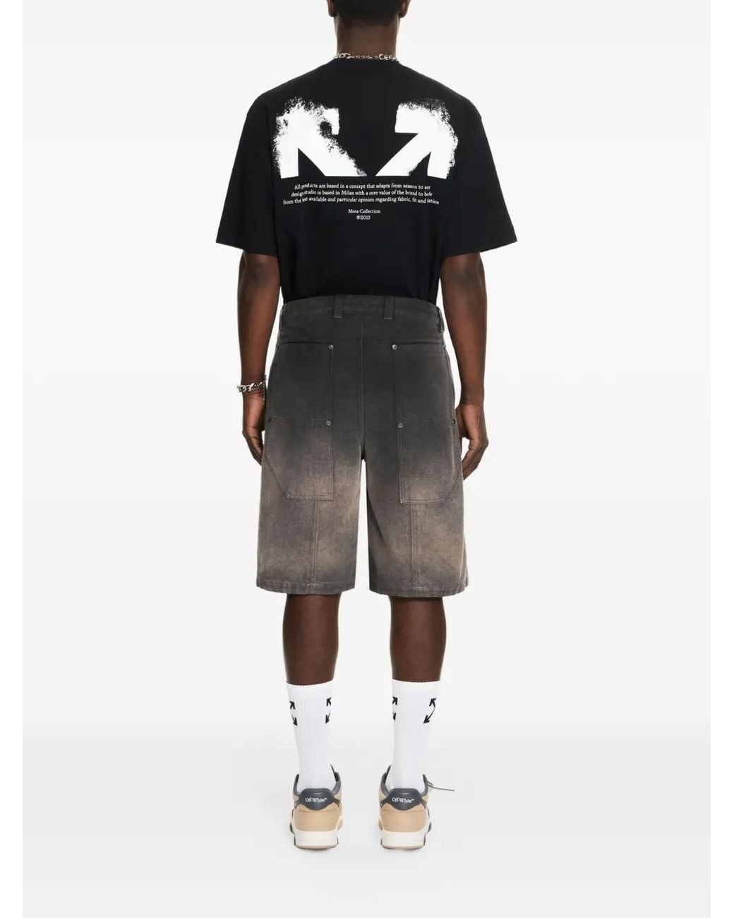 Off-White c/o Virgil Abloh Gray Short À Logo Imprimé for men