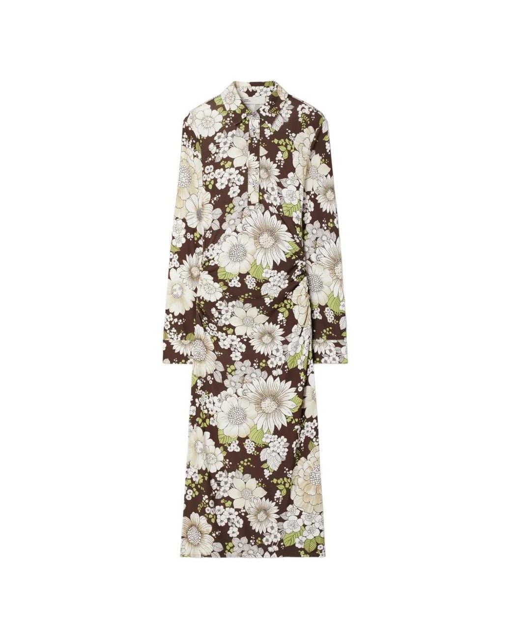 Tory Burch White Printed Viscose Dress