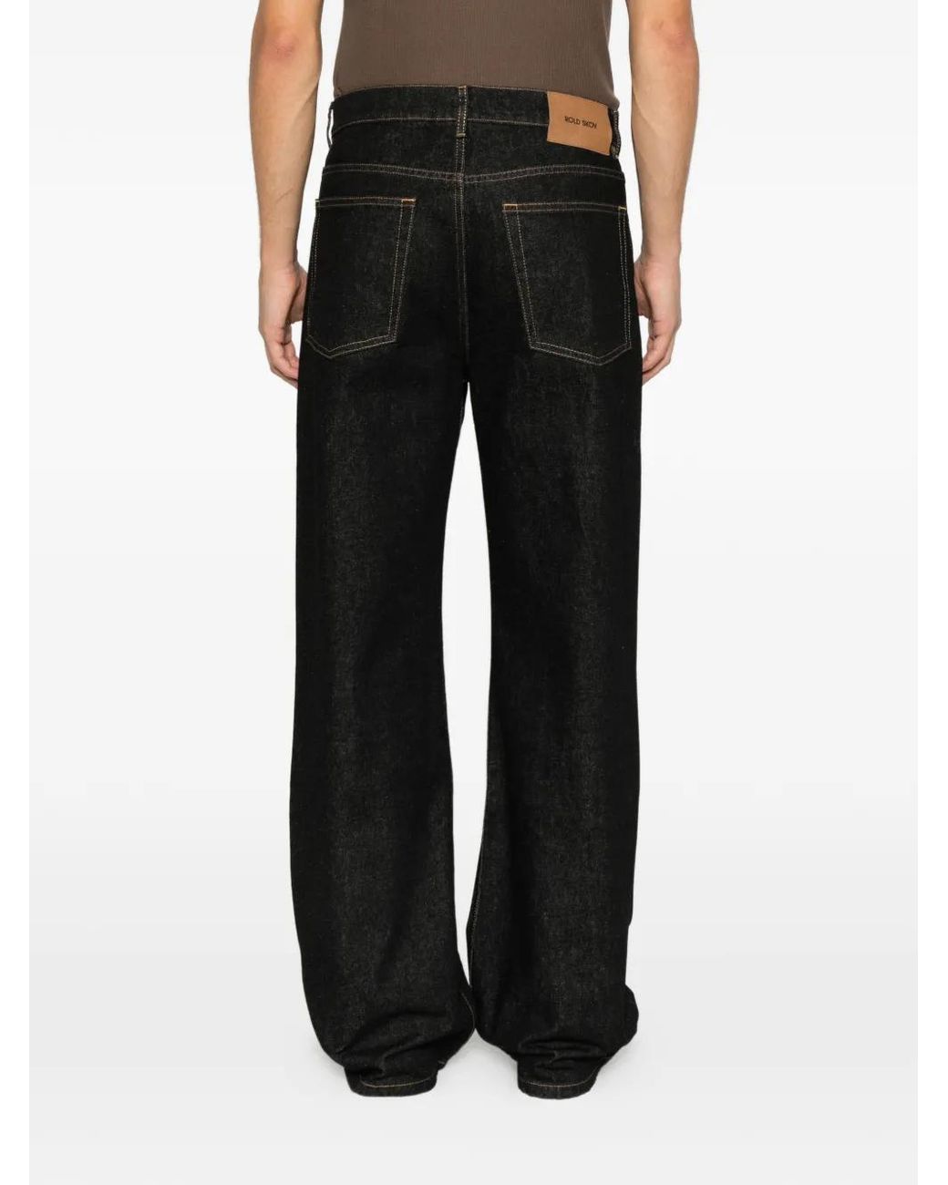 ROLD SKOV Black Bootcut Trousers for men