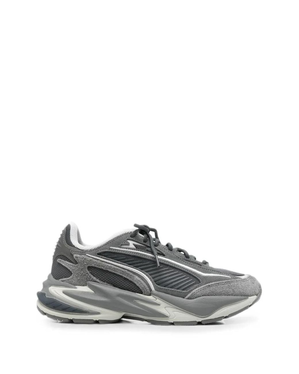 PUMA Gray Rs Surge Hairy-Suede Sneakers