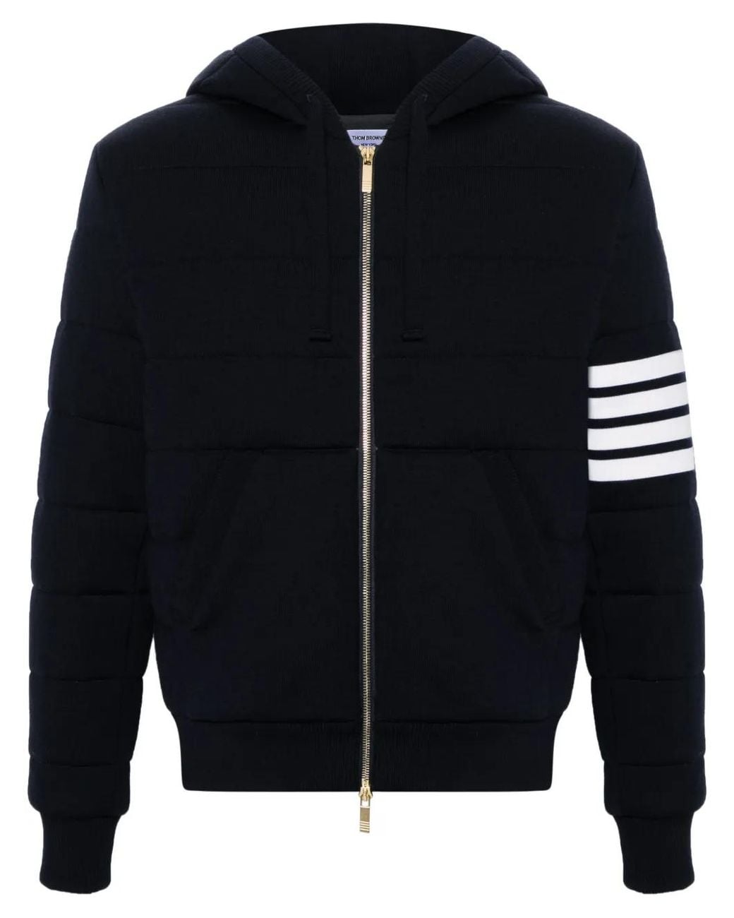 Thom Browne Blue Mini Quilted Wool Padded Jacket for men