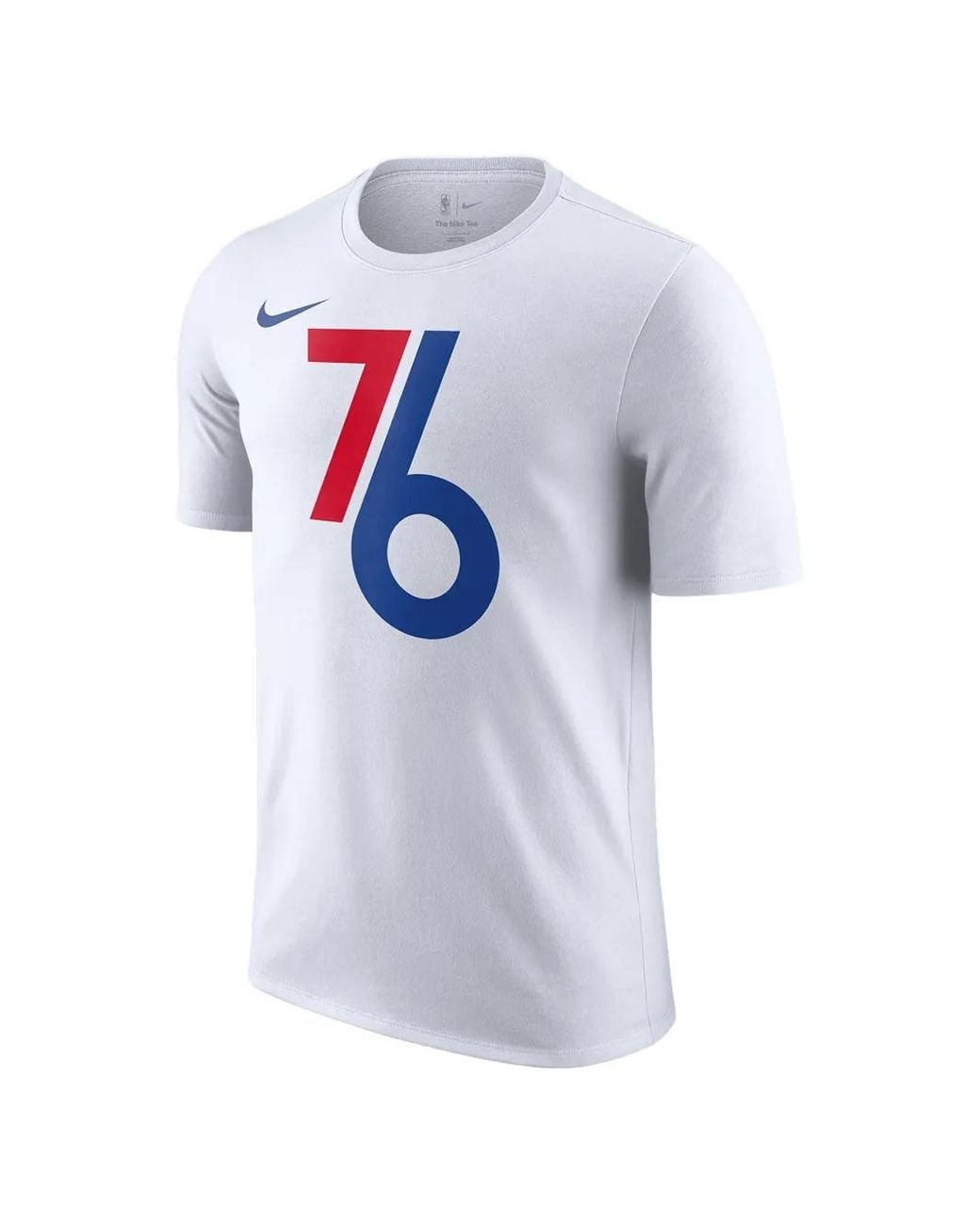 Nike White Nba 76Ers City Edition Logo T-Shirt for men