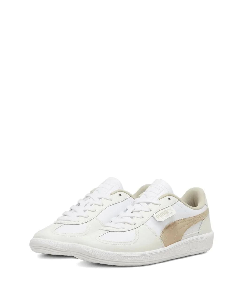 PUMA White Palermo /Warm" Sneakers