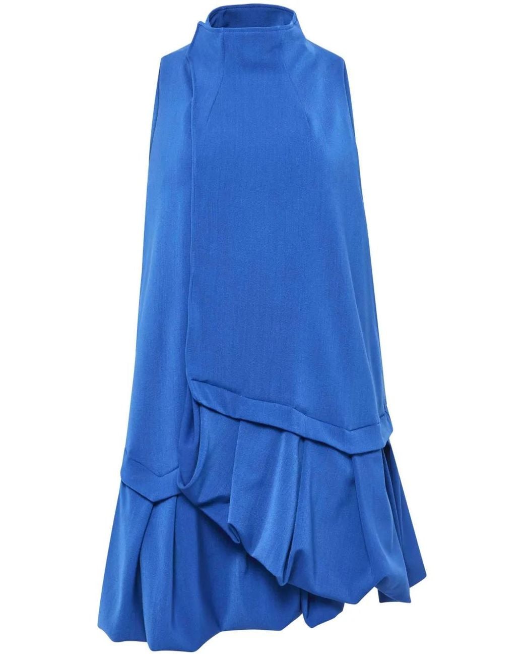 J.W. Anderson Blue A-Line Ruffled Minidress