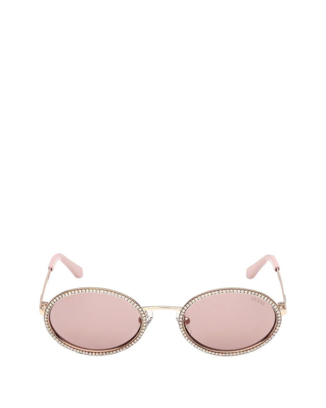 GUESS EYEWEAR Pink Lunettes De Soleil Ovales Ornées De Cristaux