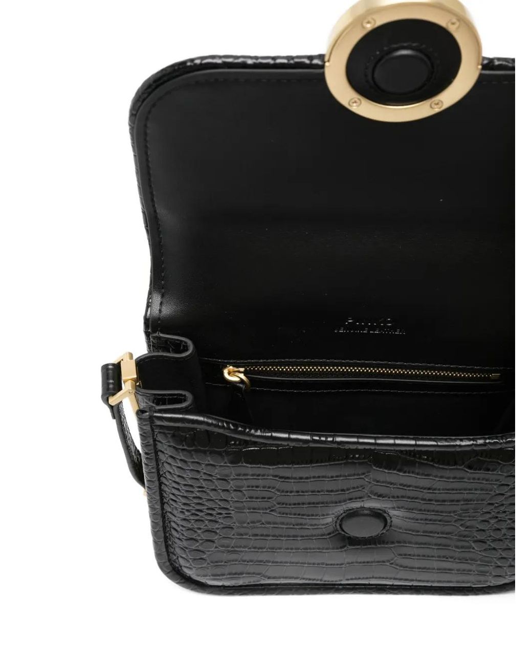 Pinko Black Leather Shoulder Bag