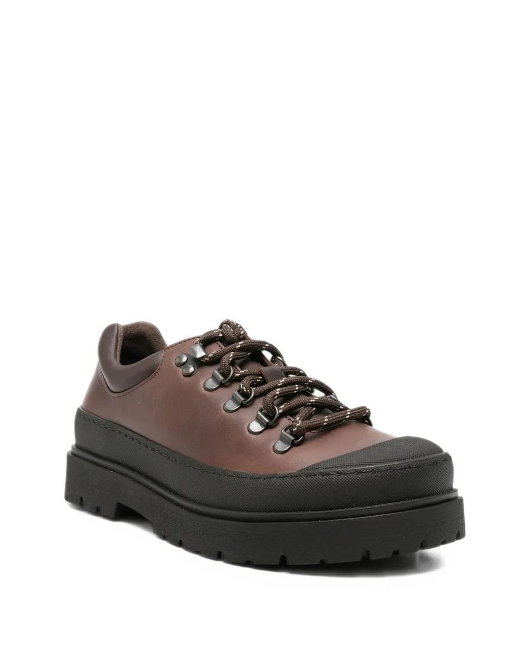 Birkenstock Brown Prescott Lace-Up Leather Sneakers