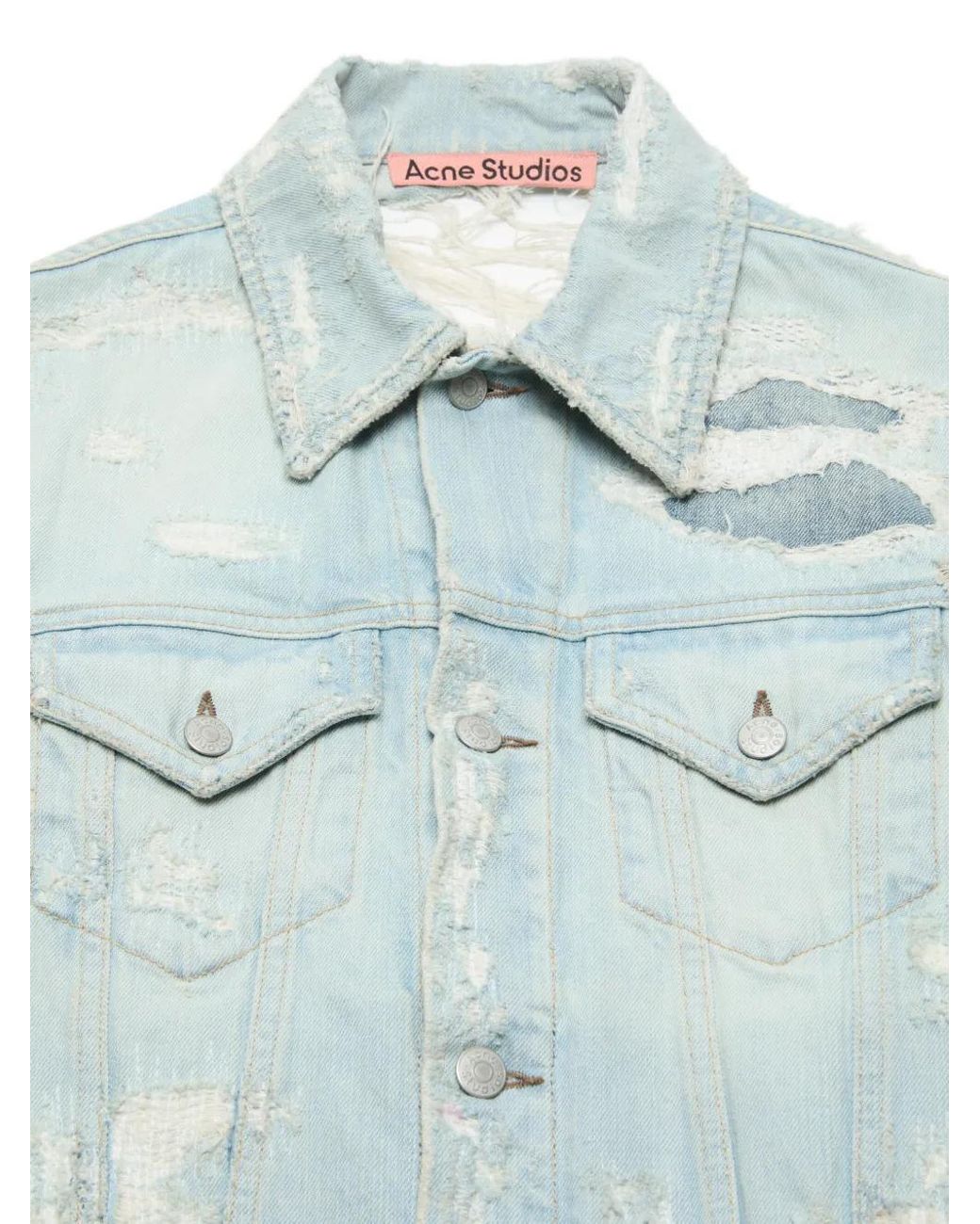 Acne Blue Mended Denim Jacket for men