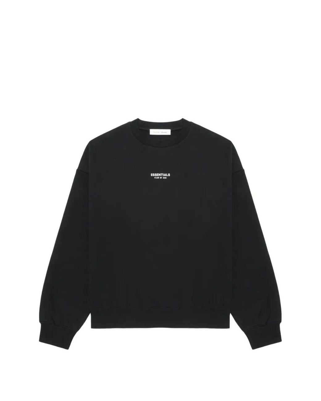 Essentials Sweater Met Logoprint in het Black voor heren
