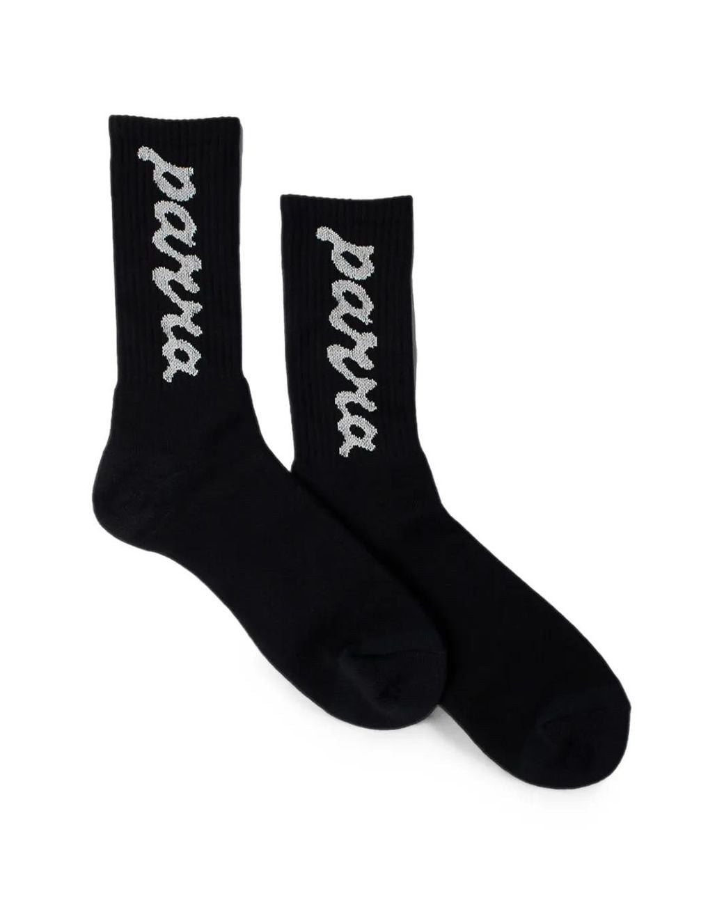 by Parra Black Lowercase Scriptlogo-Jacquard Socks for men