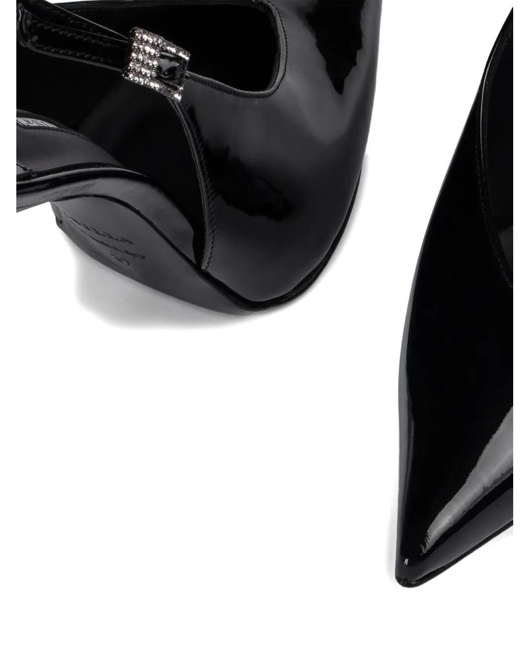 Le Silla Black 100Mm Clivage Slingback Crystal-Embellished Pumps