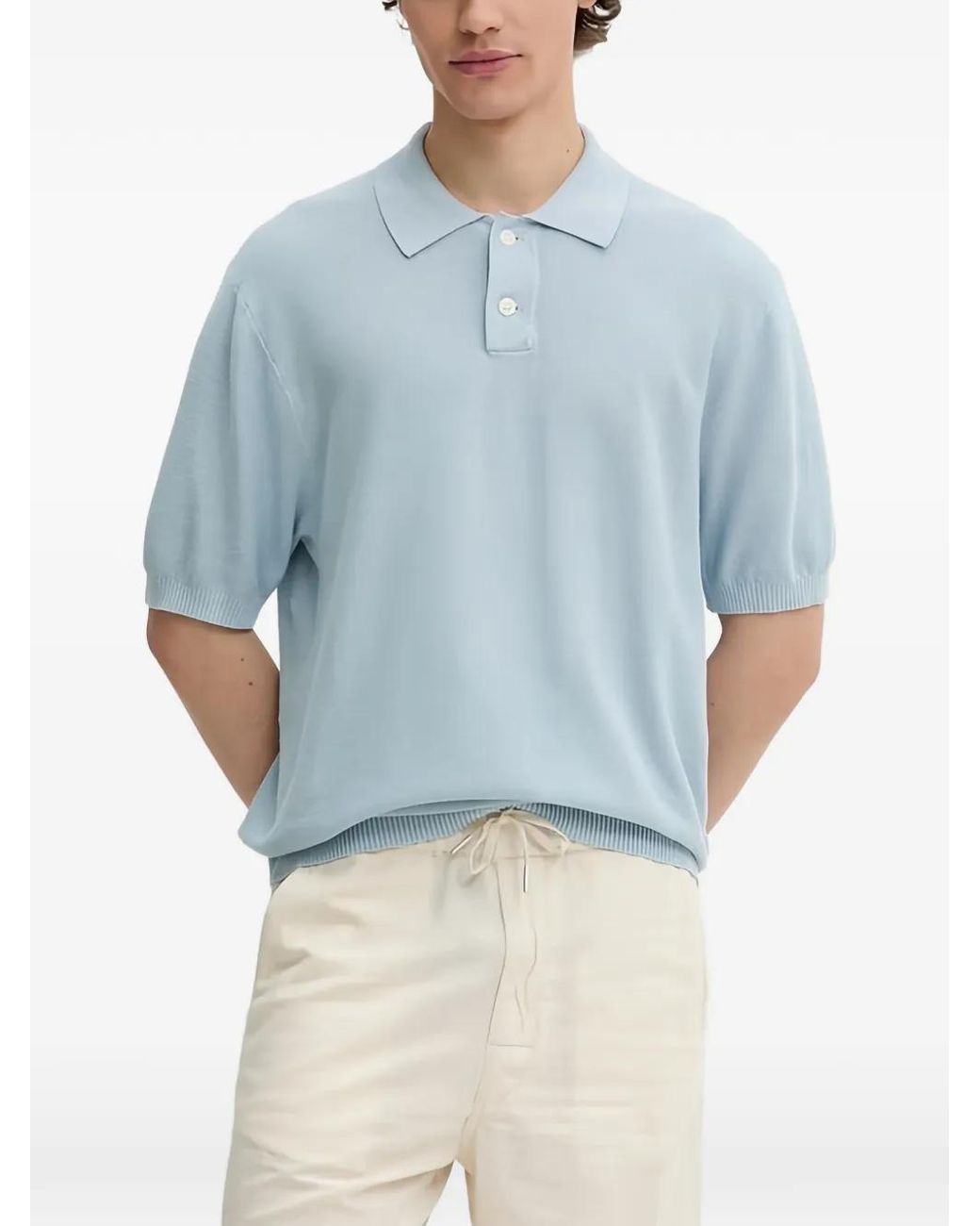 Levi's Blue Polo Boutonné À Poche Poitrine for men