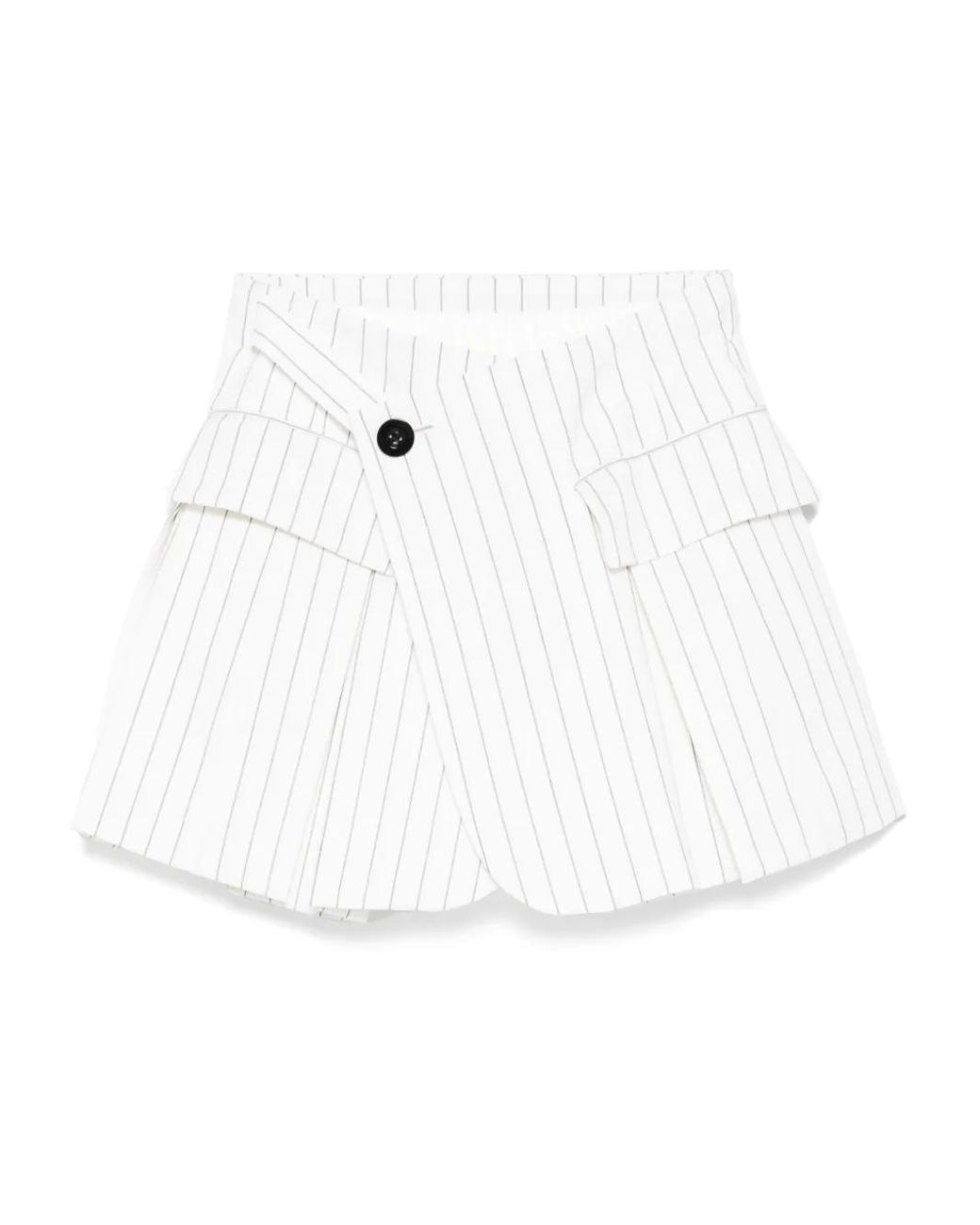 Sacai White Striped Shorts
