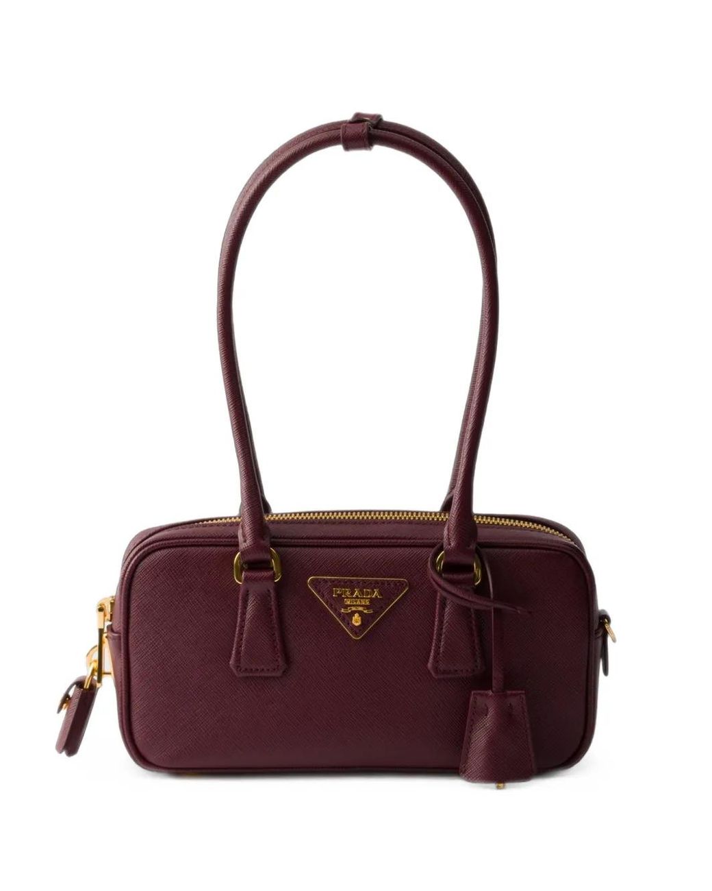 Prada Purple Saffiano Leather Top-Handle Mini-Bag