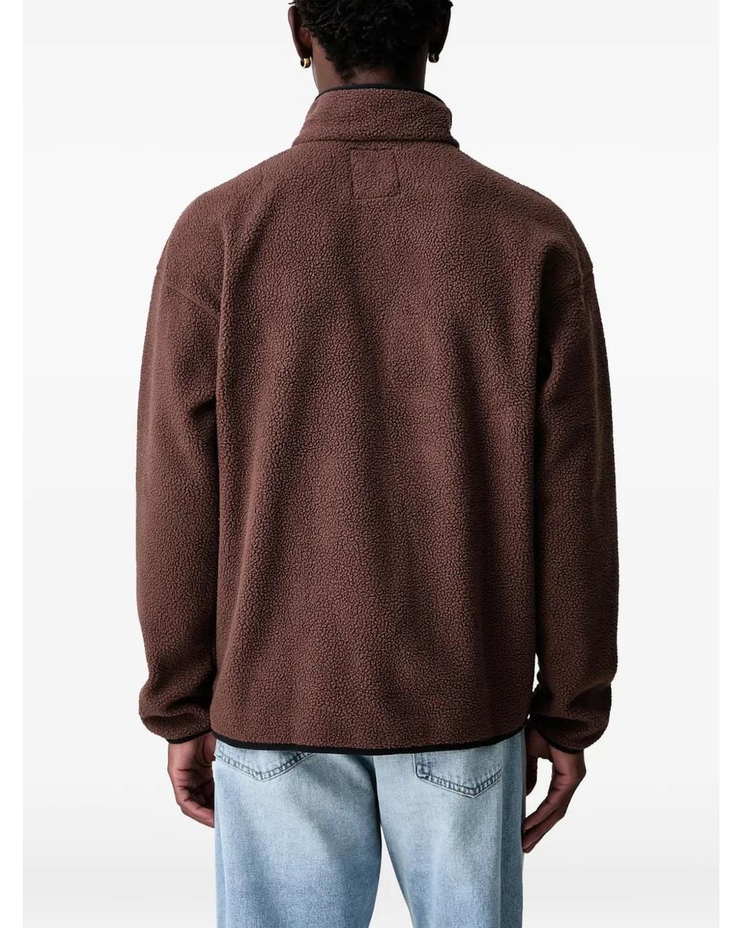 Columbia Brown Helvetia Ii Fleece Press-Stud Sweater for men