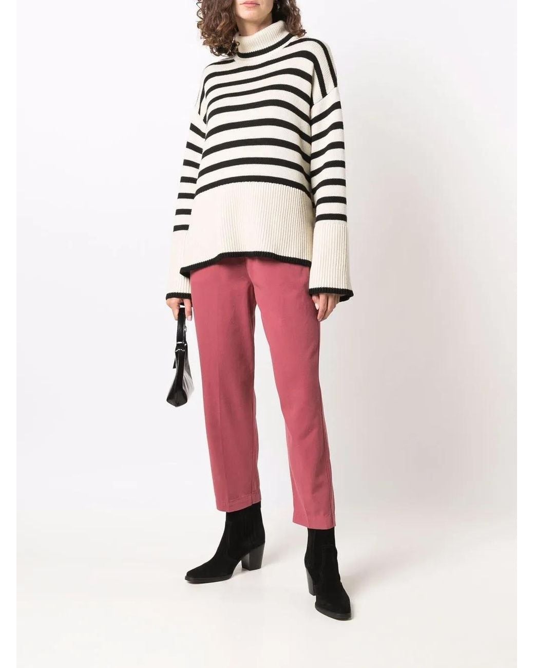 Alysi Red Trousers Bordeaux