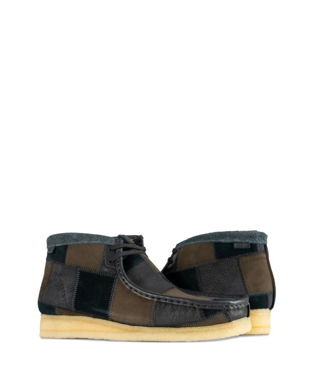 Clarks Black Leather Wallabee Boots for men