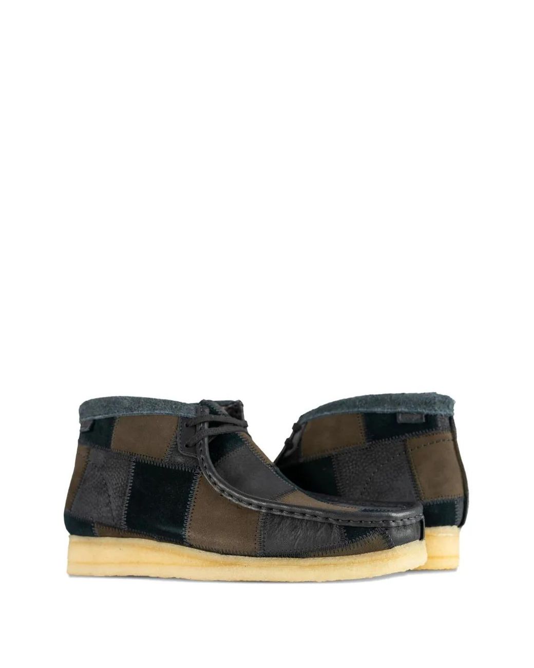 Clarks Black Leather Wallabee Boots for men