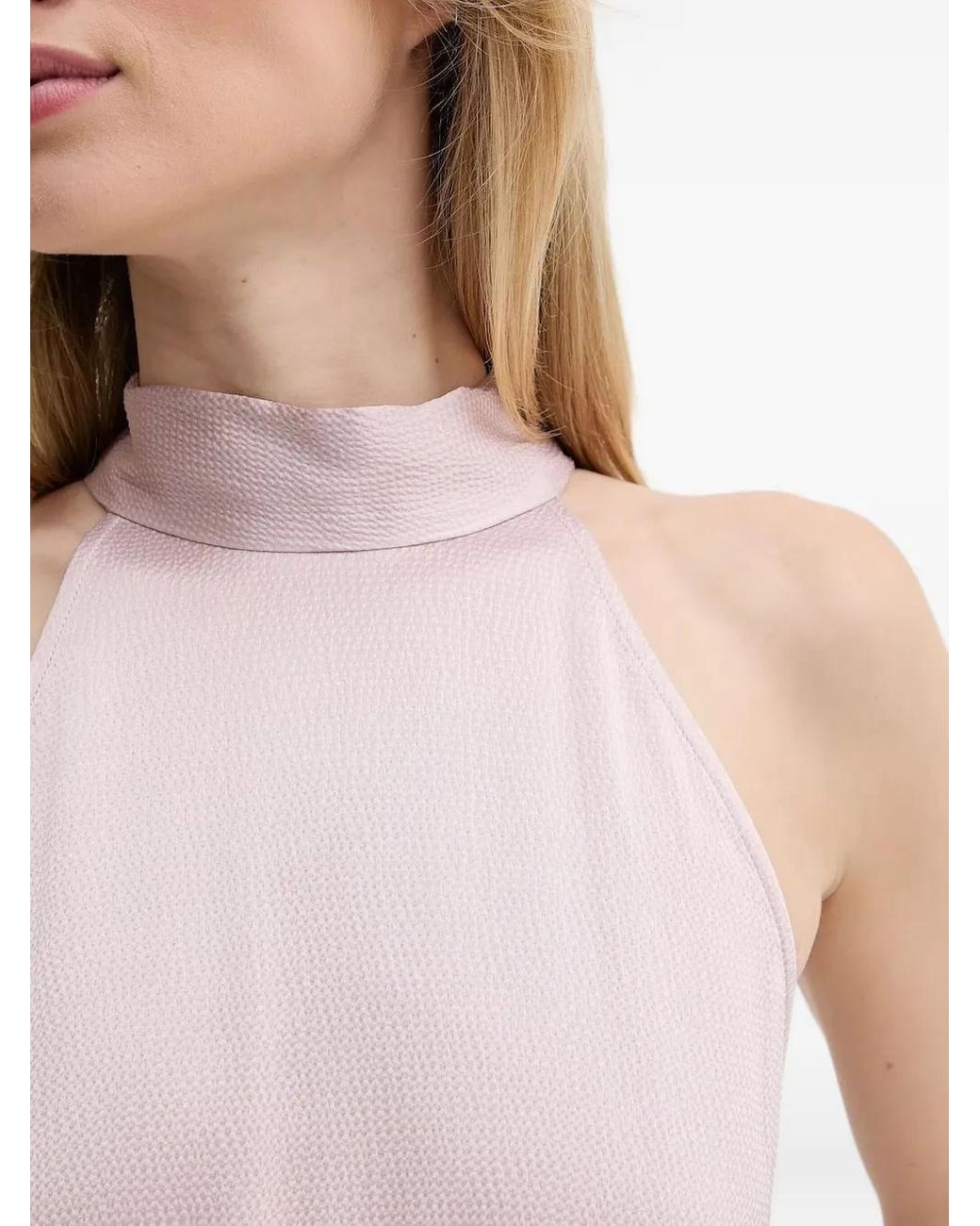 Samsøe & Samsøe Pink Halterneck Midi Party Dress