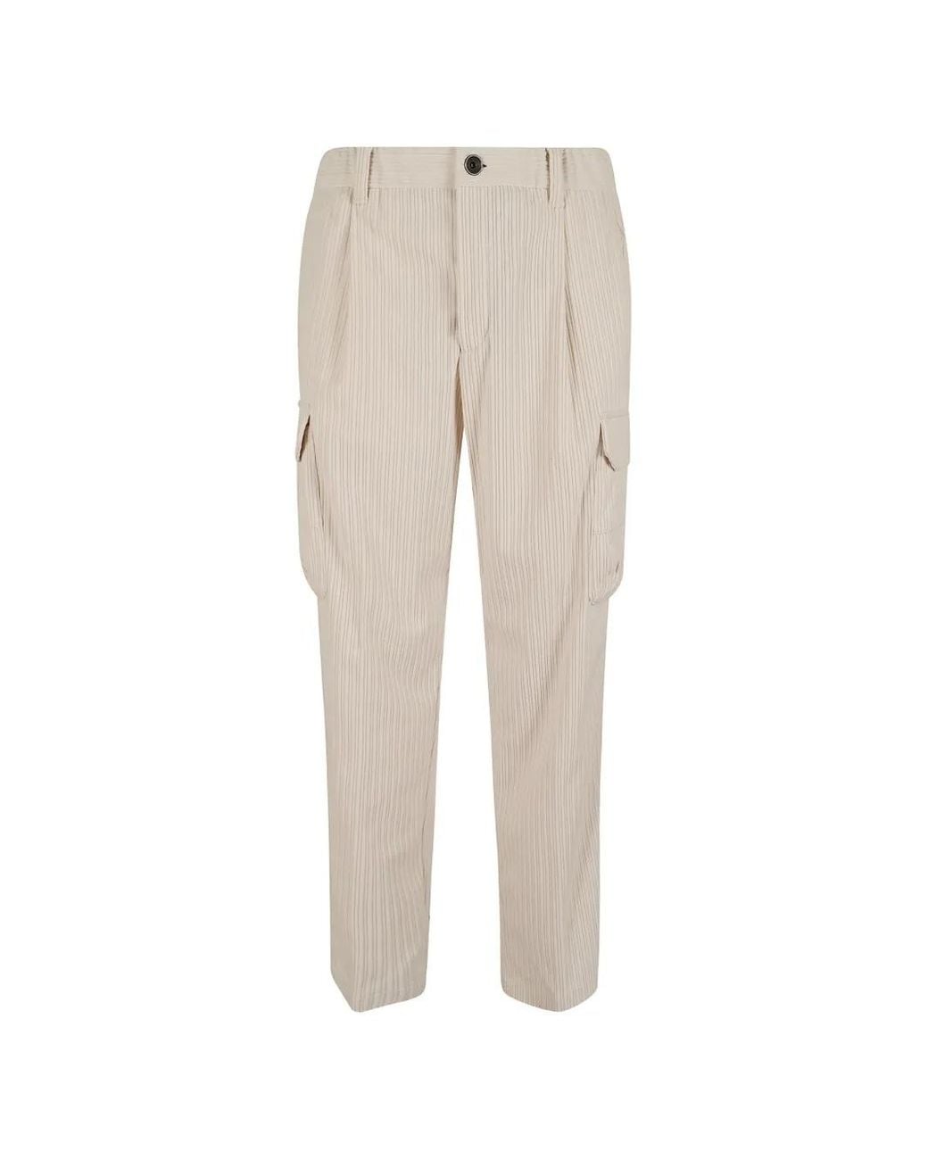 Herno Natural Corduroy-Effect Cargo Pants for men