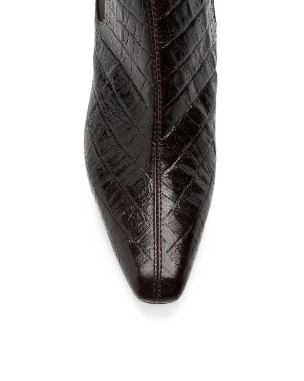 Chie Mihara Black Coronel Crocodile-Effect Ankle Boots