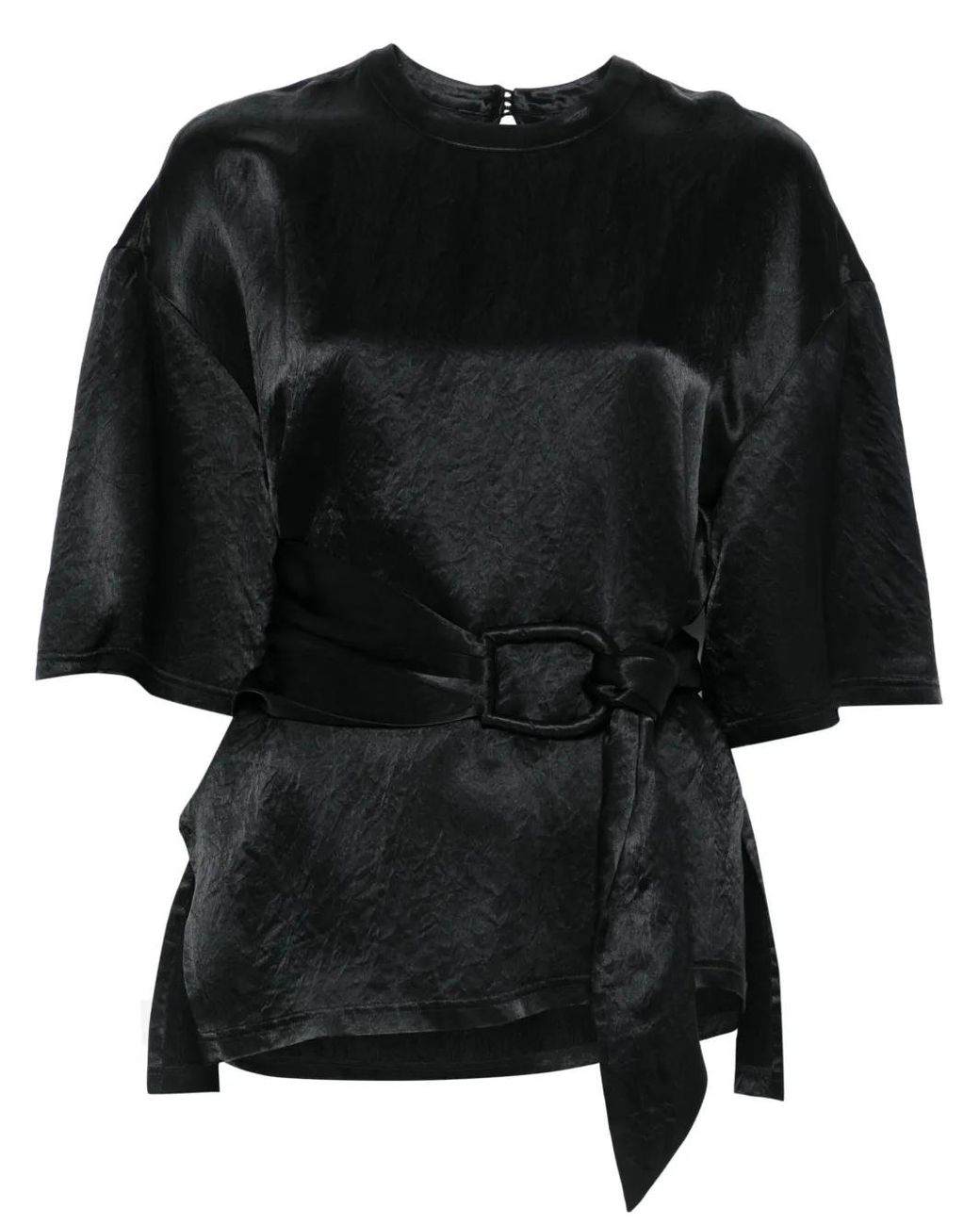 Nanushka Black Besia Blouse