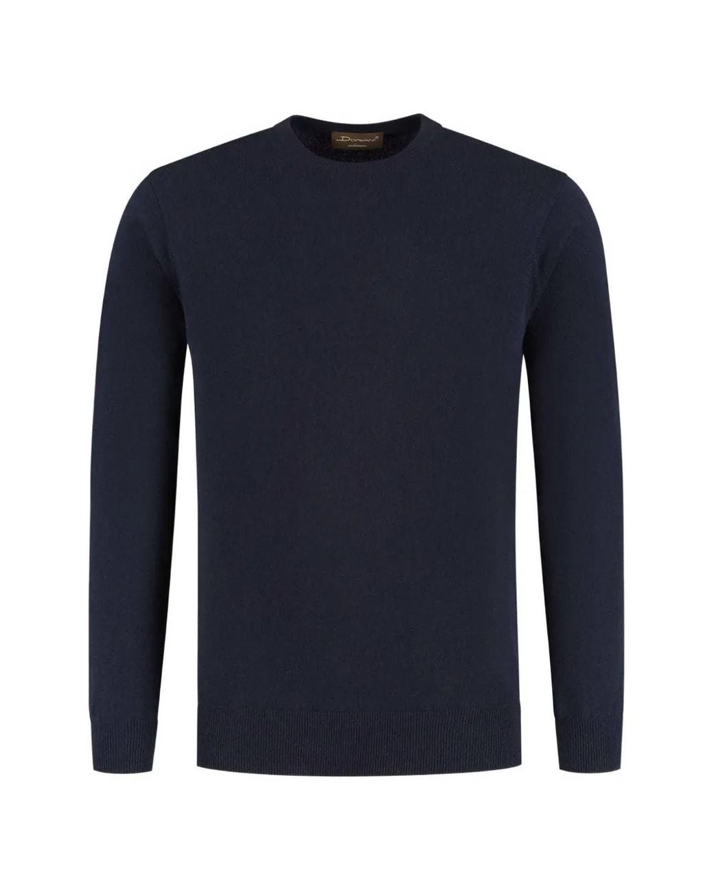 Doriani Blue Fine-Knit Cashmere Sweater for men