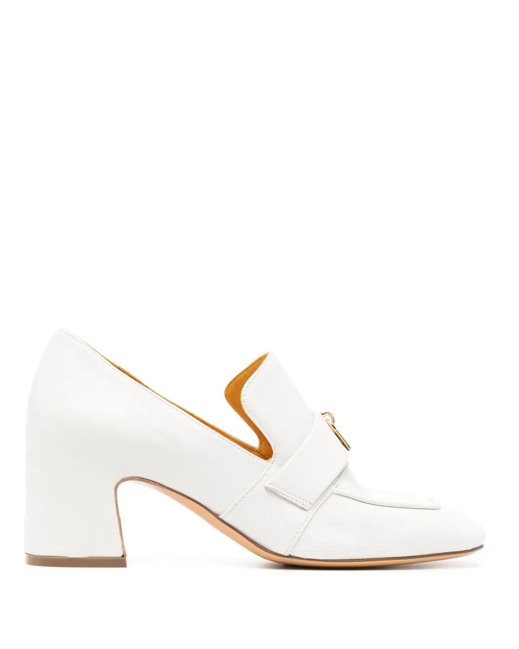 Madison Maison White Lock 55Mm Leather Pumps