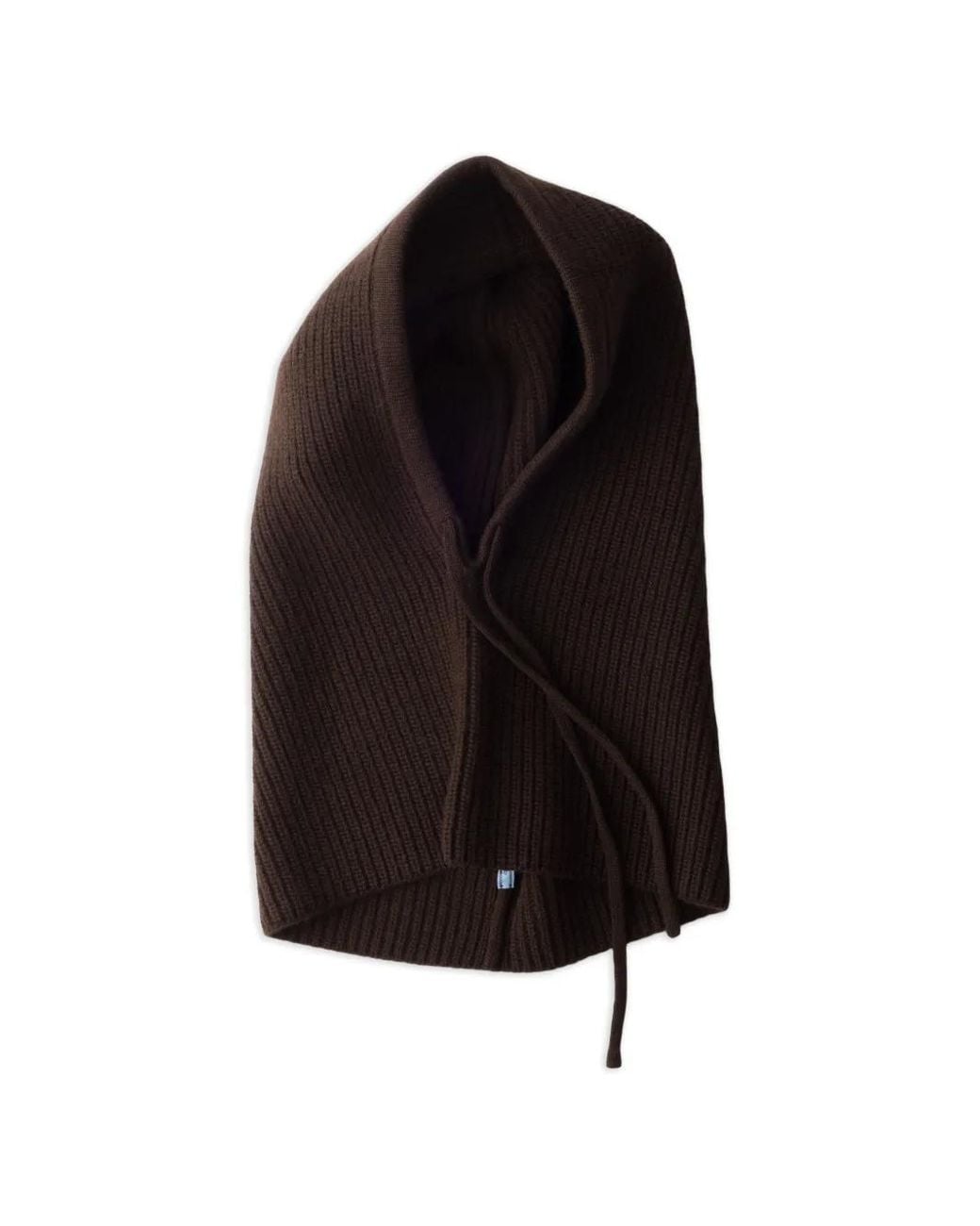 Prada Black Wool And Cashmere Knit Hood
