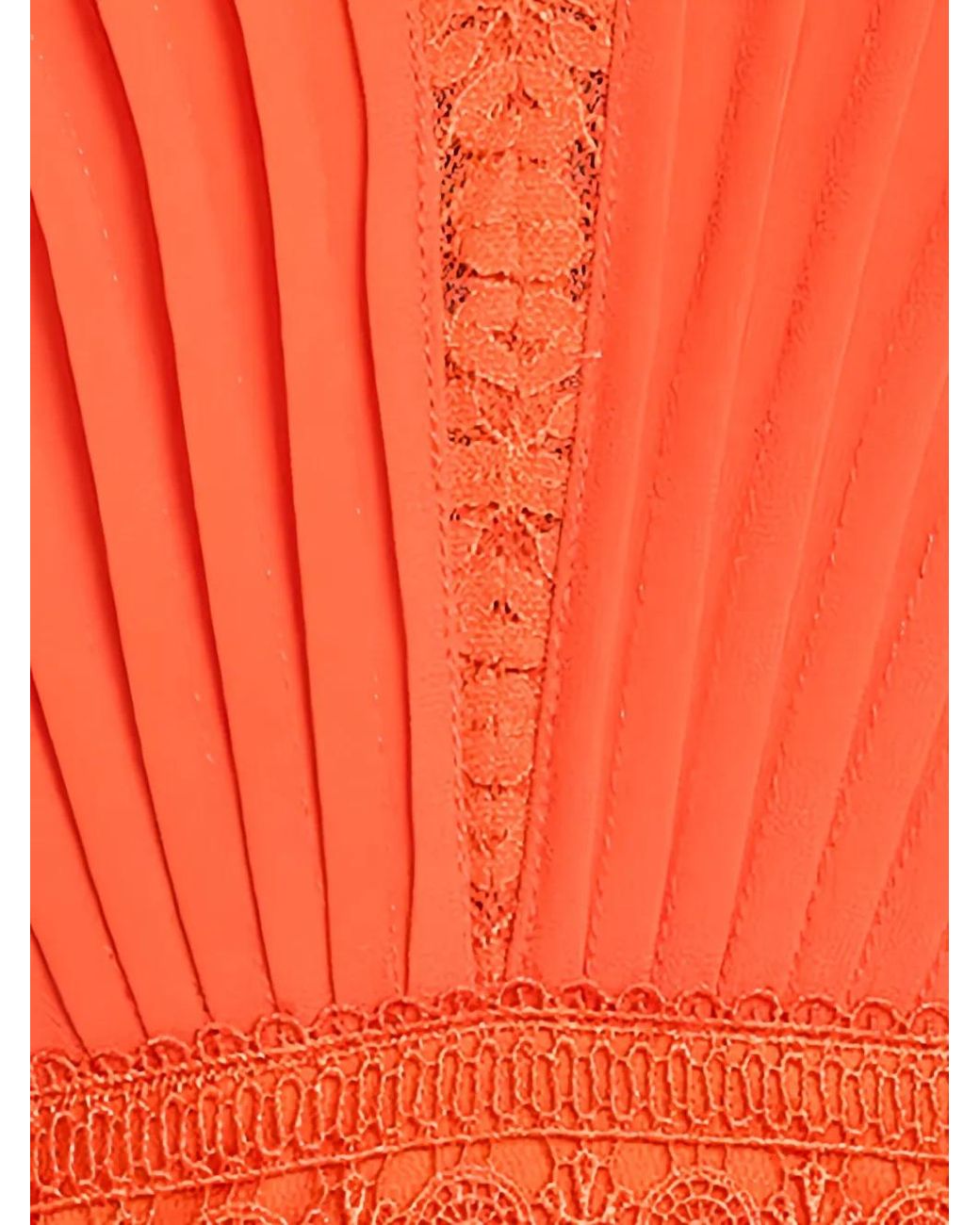 Tadashi Shoji Red Nyssa Lace-Panelled Pintuck-Pleat Maxi Dress