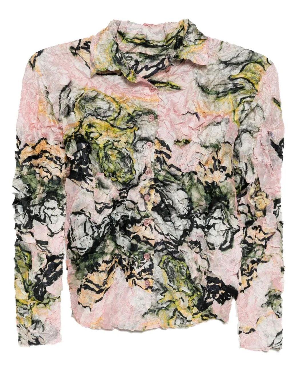JNBY Pink Graphic-Print Blouse
