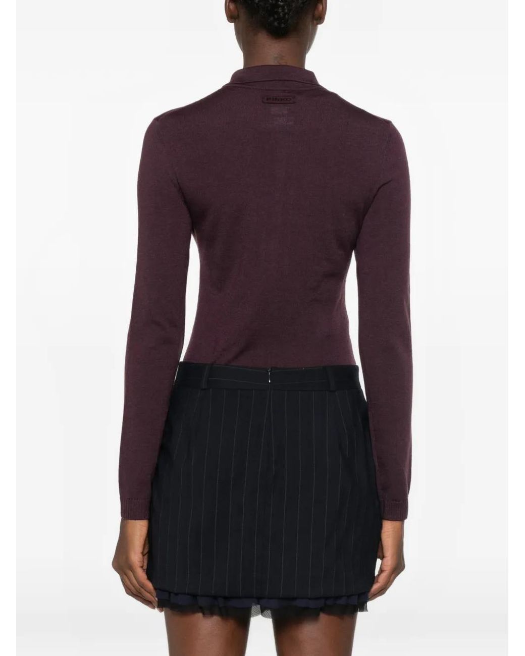 Pinko Purple Body En Laine Mérinos