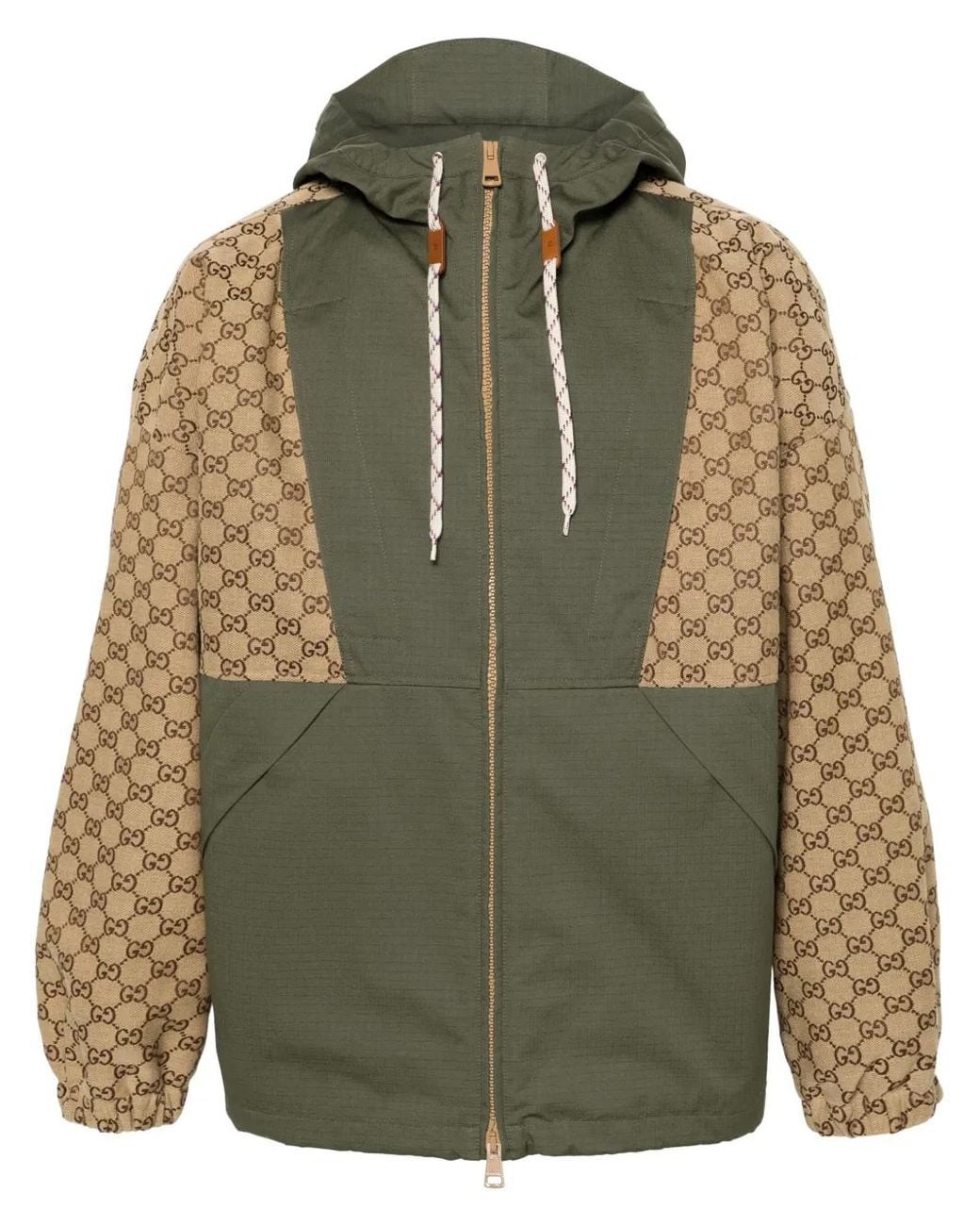 Gucci Green Canvas Logo Jacket for men