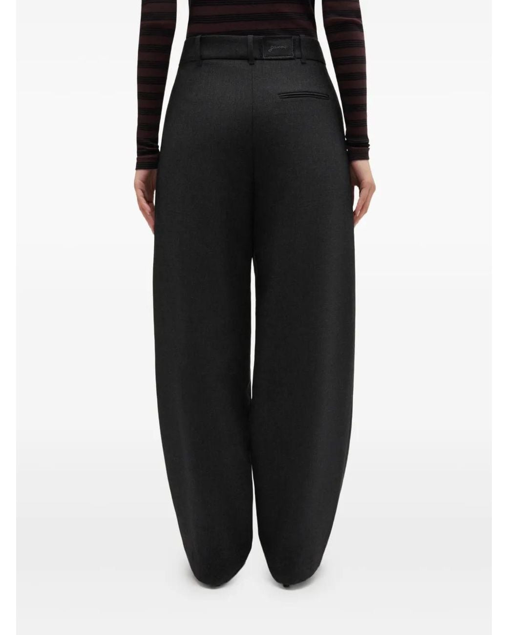 Ganni Blue Wool Suiting Pants