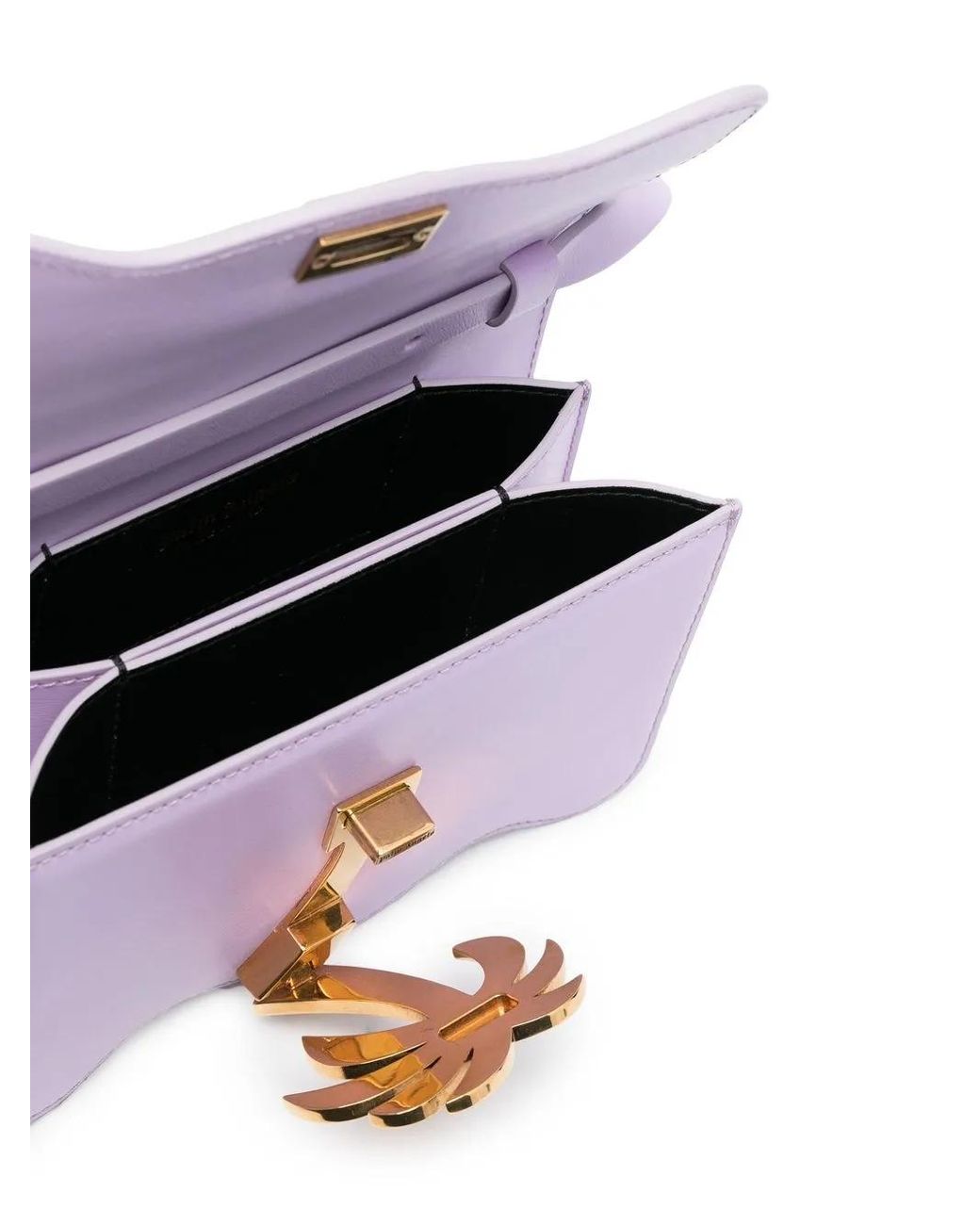 Palm Angels Purple Logo-Plaque Shoulder Bag